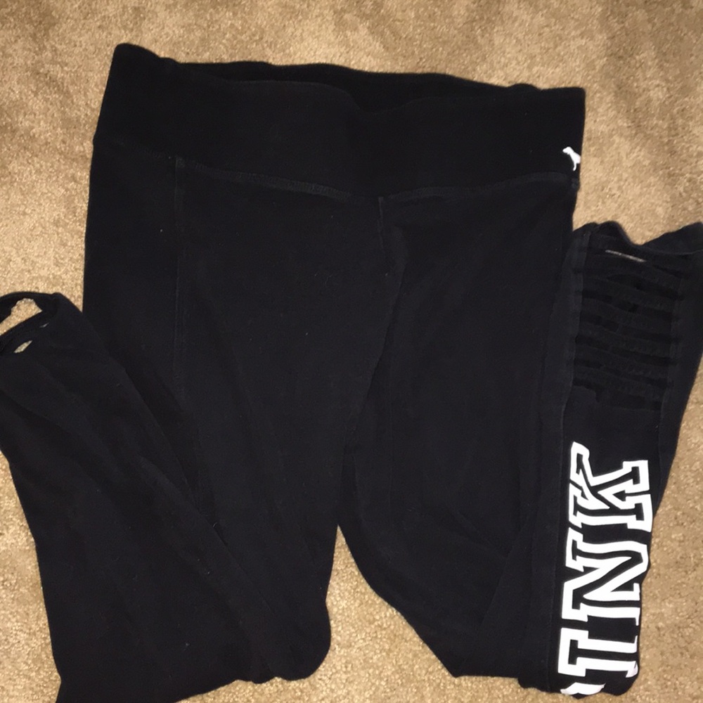 Pink Victoria’s Secret Yoga leggings.